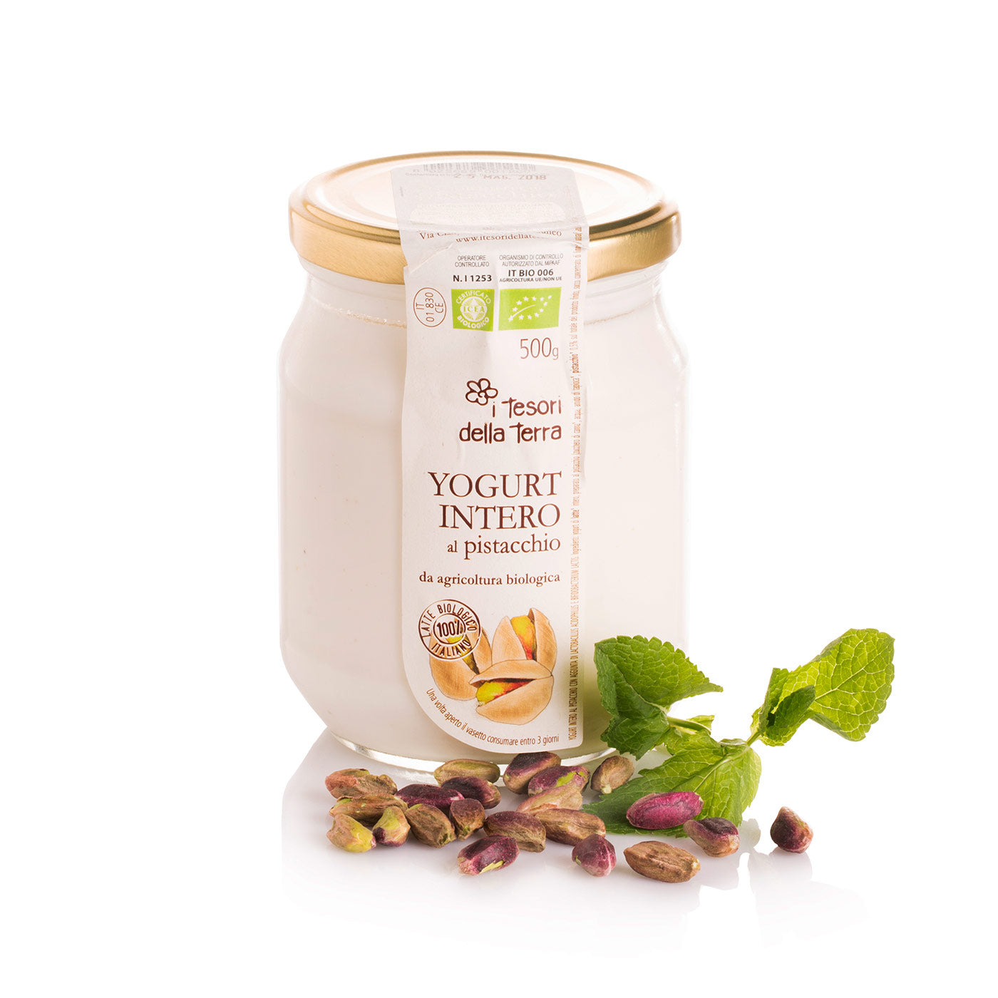 Yaourt entier pistache 500g