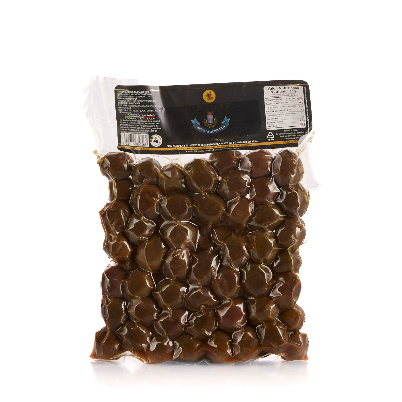Olives noires à l'huile 500g