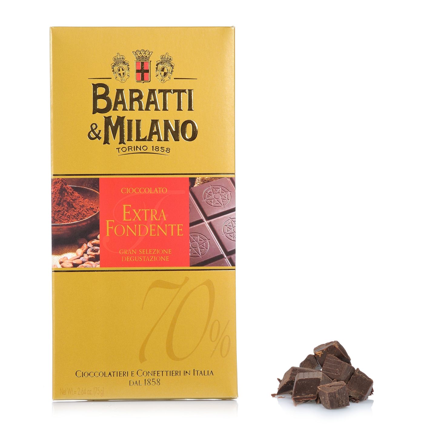 Tablette de chocolat noir extra 70 % 75g