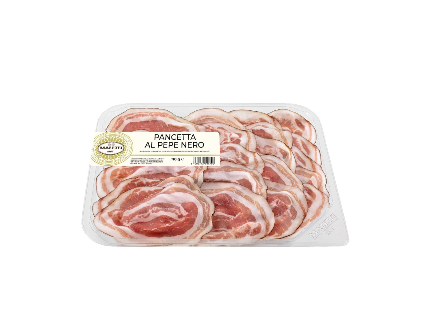 Pancetta poivre entiere 110g