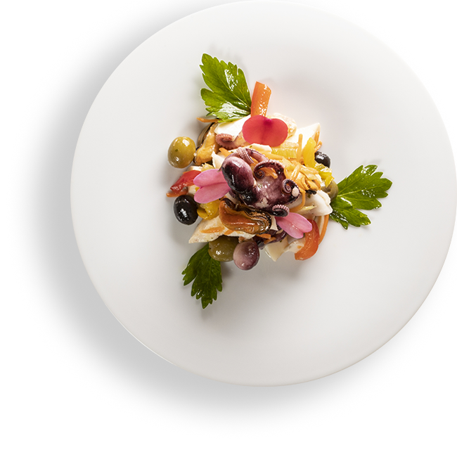 Entrée de poisson et légumes 200g