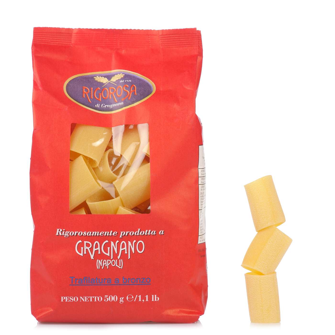 Paccheri à la semoule de blé dur 500g