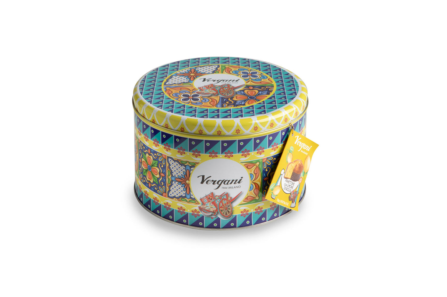 Panettone à la Crème de Citron 750 g Vergani - Boîte en métal Sicily Trip