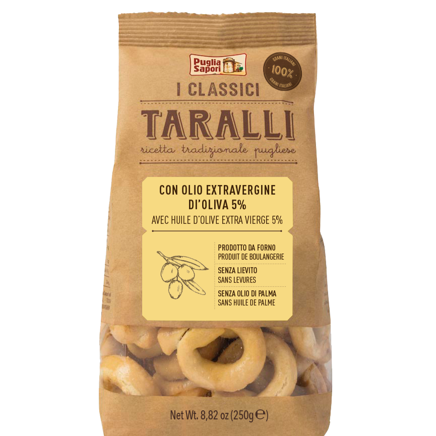 Taralli à l'huile d'olive extra vierge 210g