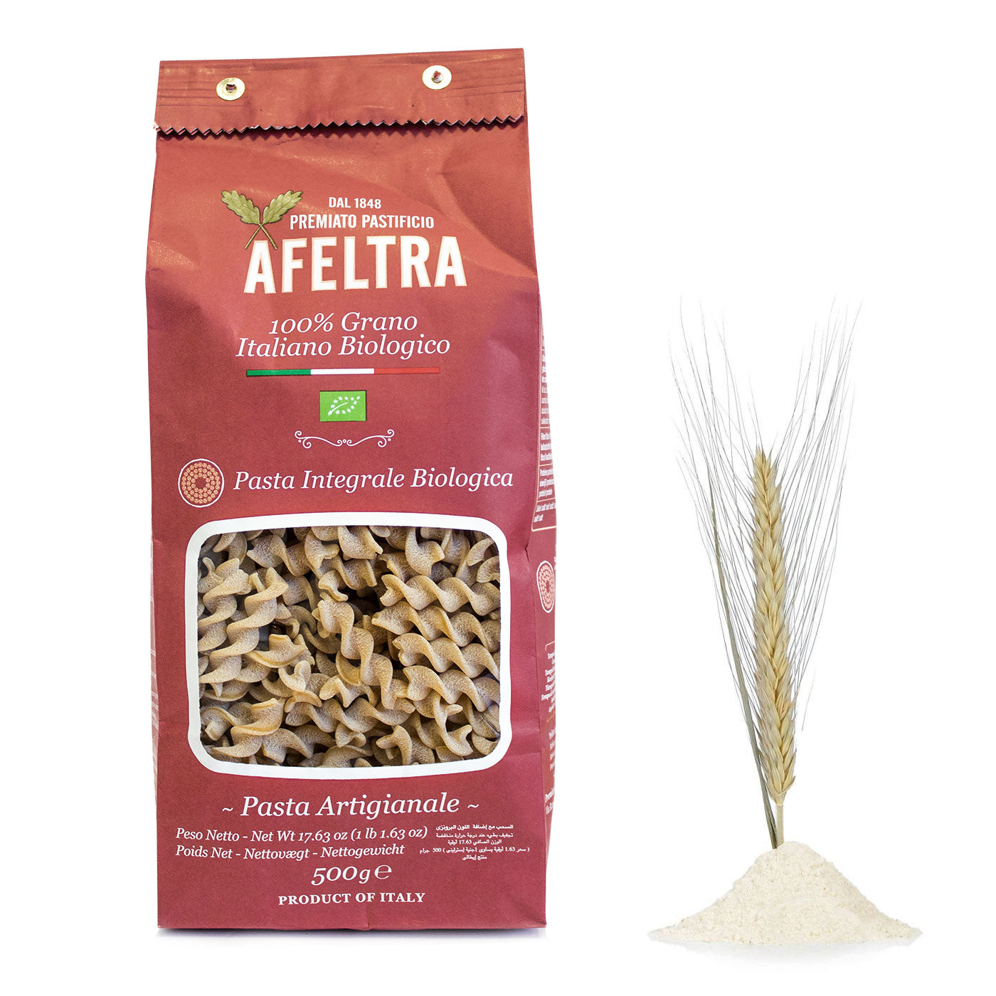 Tortiglioni au Blé Complet Bio 500g