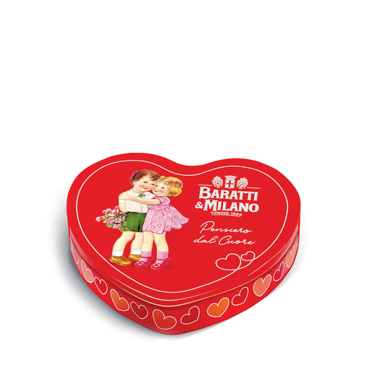 Cremino classique en boîte métallique en forme de cœur Baratti Milano 60 g