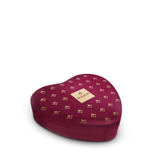 Cœurs de chocolat noir 70 % en boîte métallique