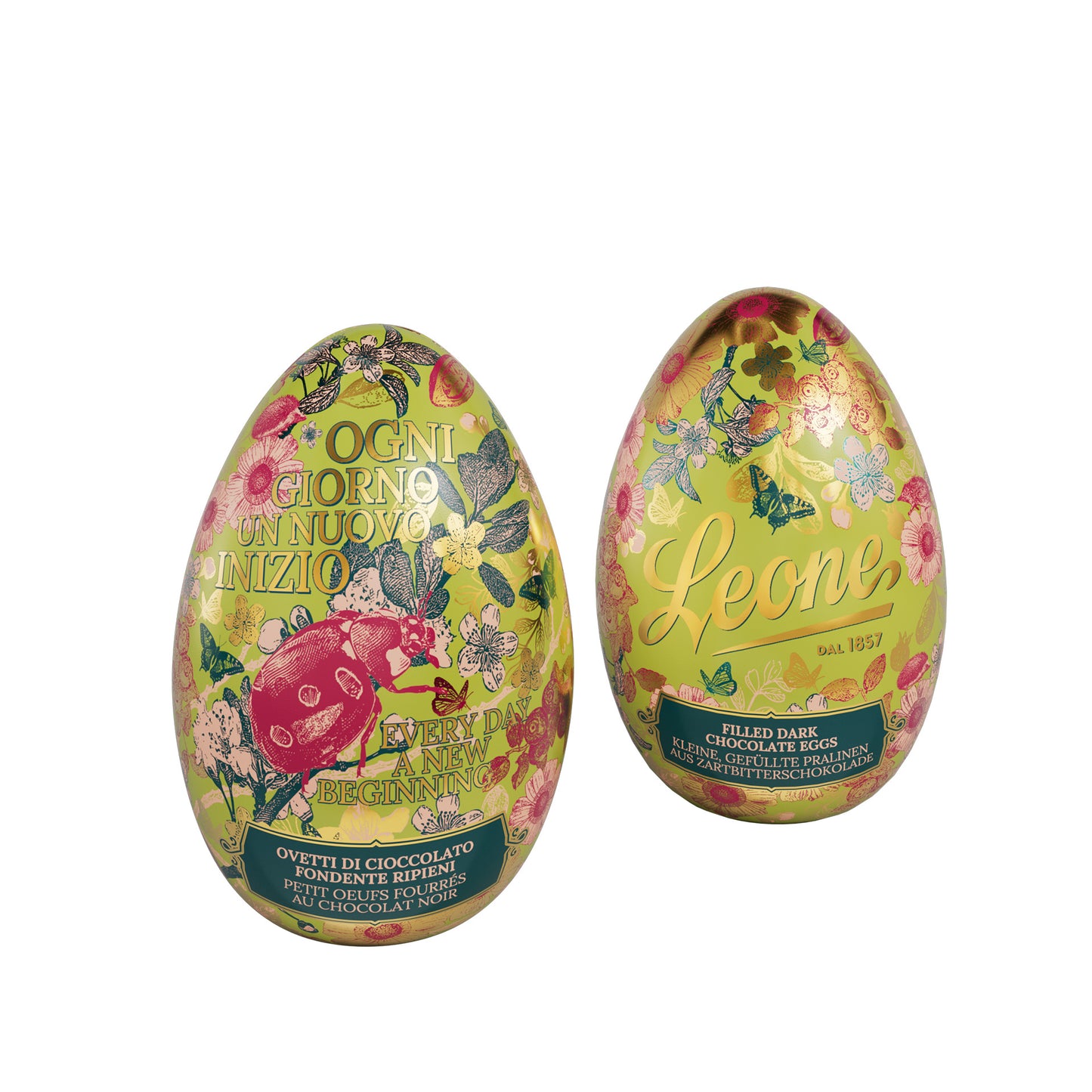 Petits œufs au chocolat noir fourrés Leone 90 g