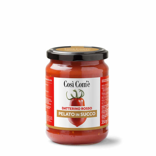 Sauce tomate datterino pelées rouge en jus