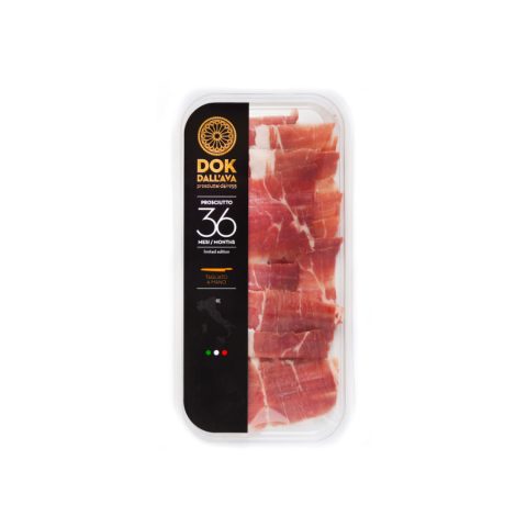 Jambon cru DOK 36 mois tranché au couteau 60 g Dall’Ava