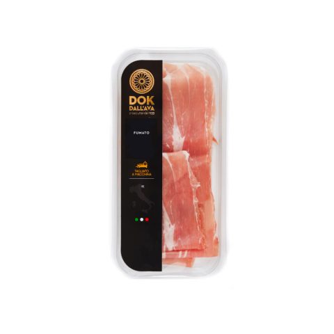Jambon cru fumé tranché à la machine 70 g Dall’Ava