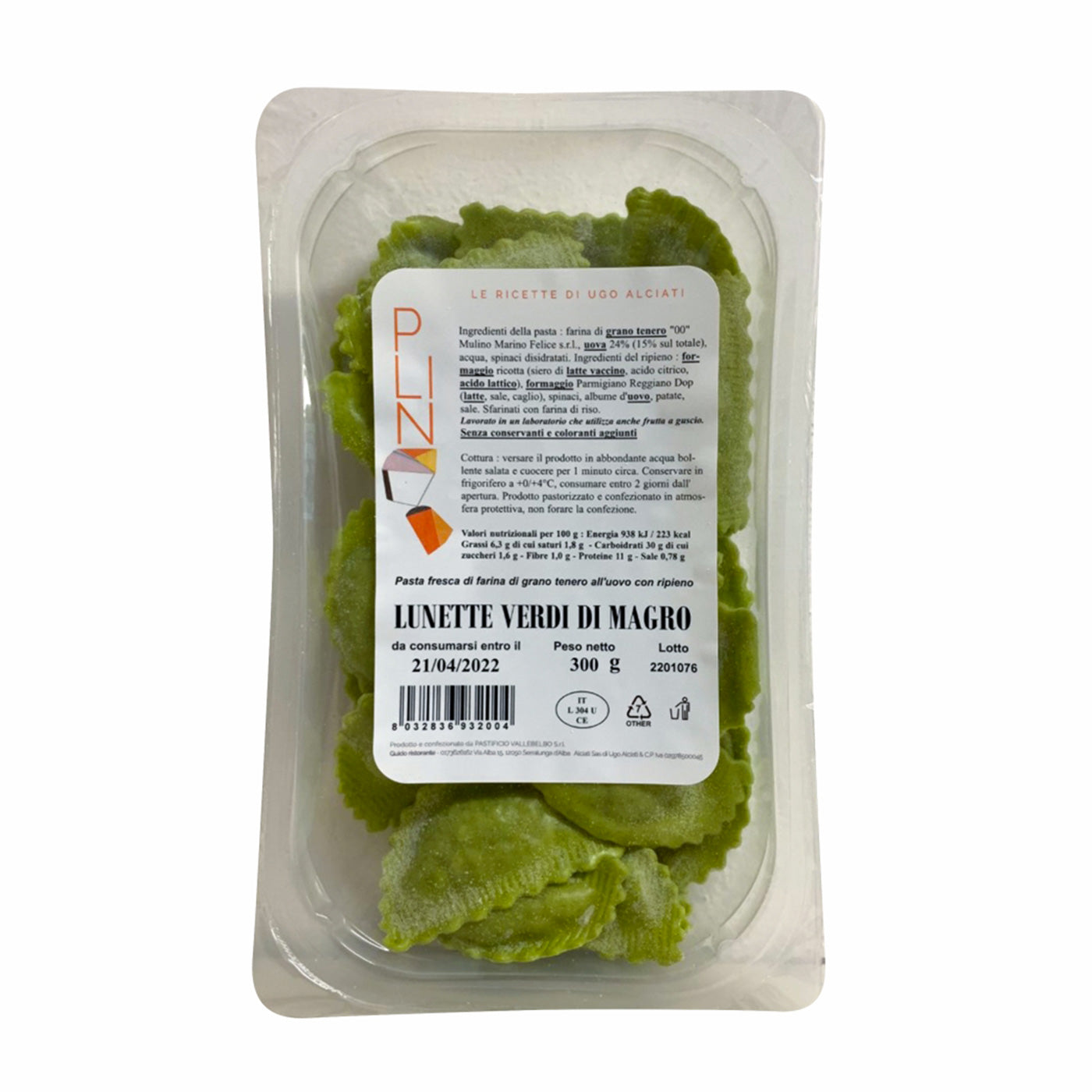 Ravioli Lunette Vertes 300g