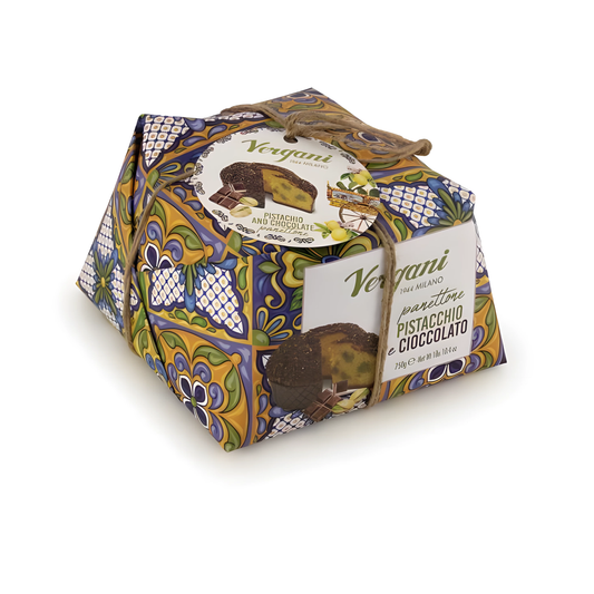 Panettone Pistache et Chocolat Voyage en Sicile Vergani 750g