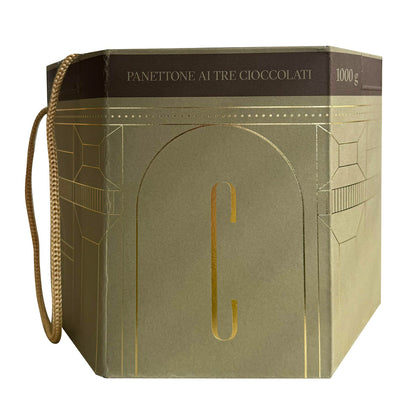 Panettone aux Trois Chocolats Carlo Cracco boîte 1Kg