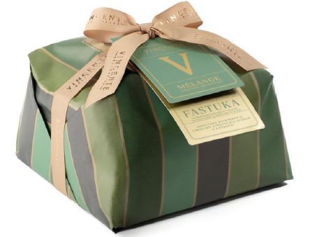 Panettone chocolat blanc et pistache 1kg Vincente