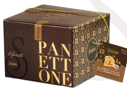 Panettone fourré aux marrons glacés 1kg Scarpato