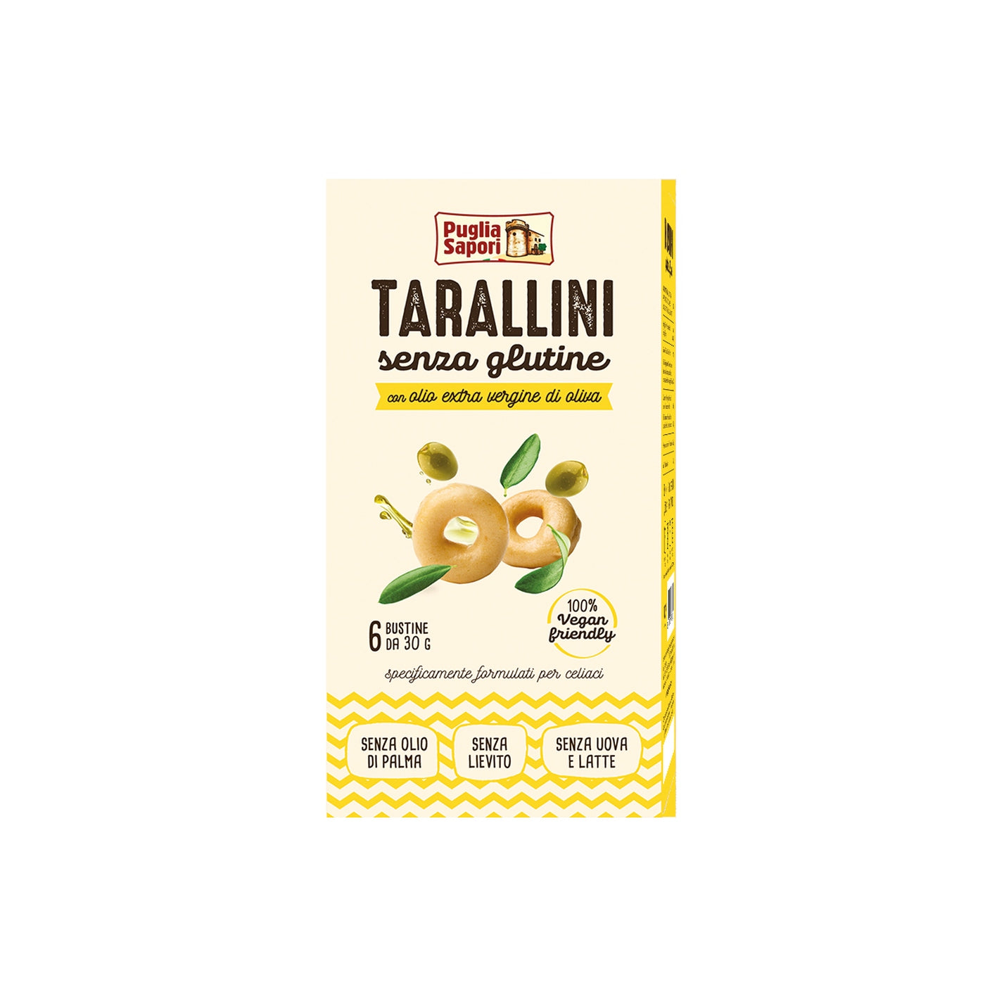 Tarallini sans gluten à l'huile d'olive extra vierge 180g