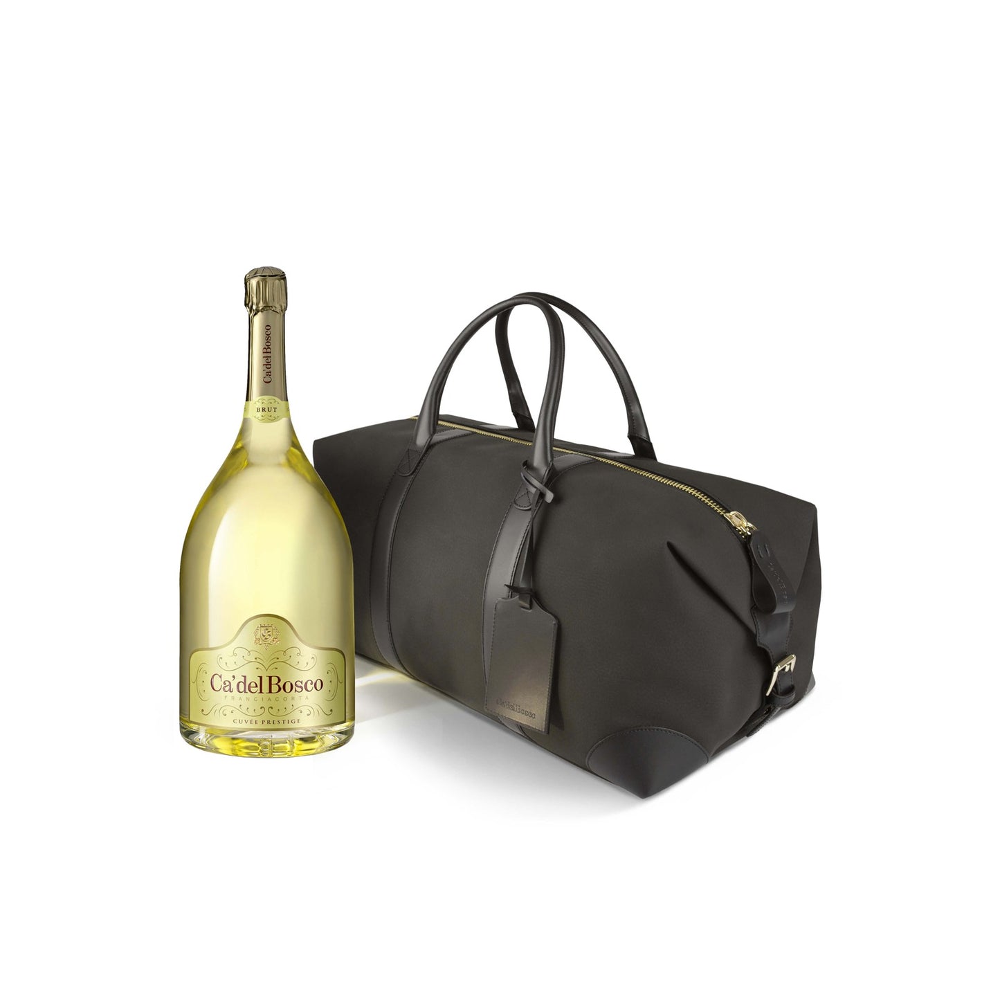 Jéroboam Franciacorta DOCG Cuvée Prestige avec Sac en cuir 3lt